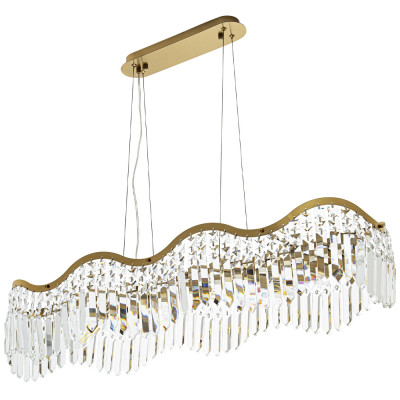 Линейная люстра с подвесками из хрусталя Ludivine Linear Chandelier