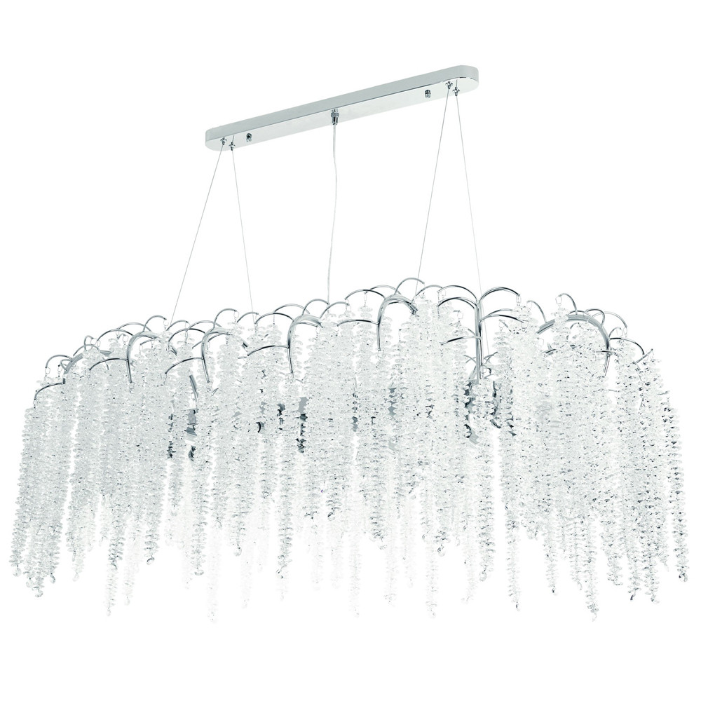 Линейная люстра с хрустальными подвесками Bunch of Crystal Berries Linear Chandelier 16