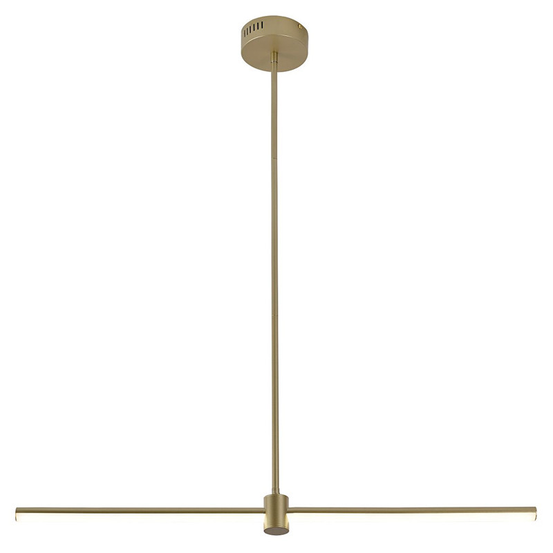 Линейная светодиодная люстра золотого цвета Planky