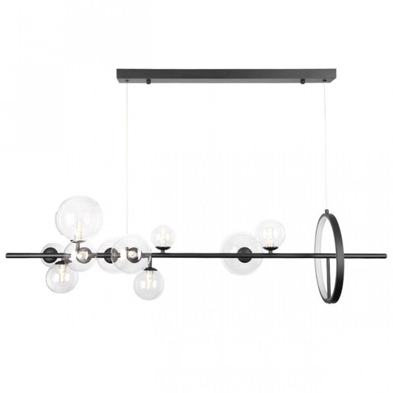 Линейная Светодиодная люстра Прозрачное Стекло IONA Сhandelier 120 см