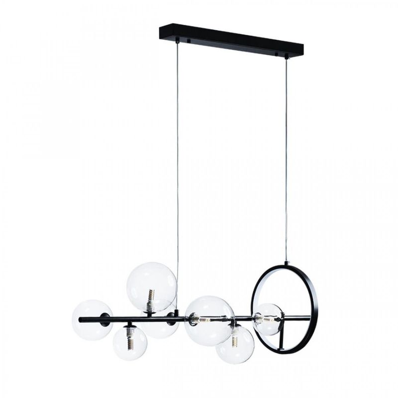 Линейная Светодиодная люстра Прозрачное Стекло IONA Сhandelier 90 см