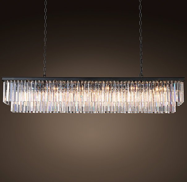 Люстра Odeon Clear Glass Fringe Black iron 150