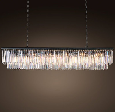 Люстра Odeon Clear Glass Fringe Black iron 150