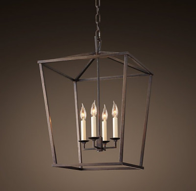 Люстра 19th C. English Openwork Square Pendant Black