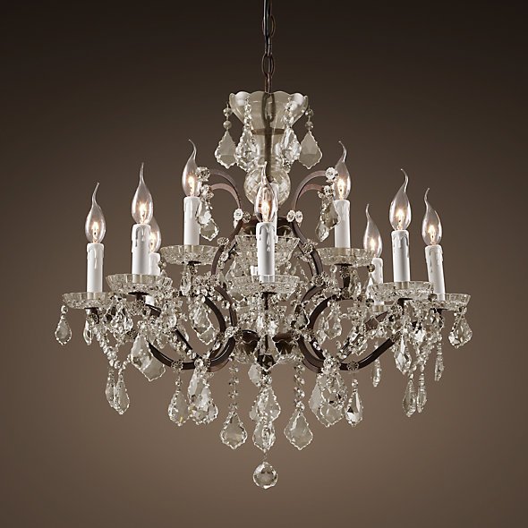 Люстра 19TH C. ROCOCO IRON & CLEAR CRYSTAL 12