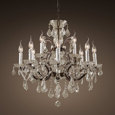 Люстра 19TH C. ROCOCO IRON & CLEAR CRYSTAL 12
