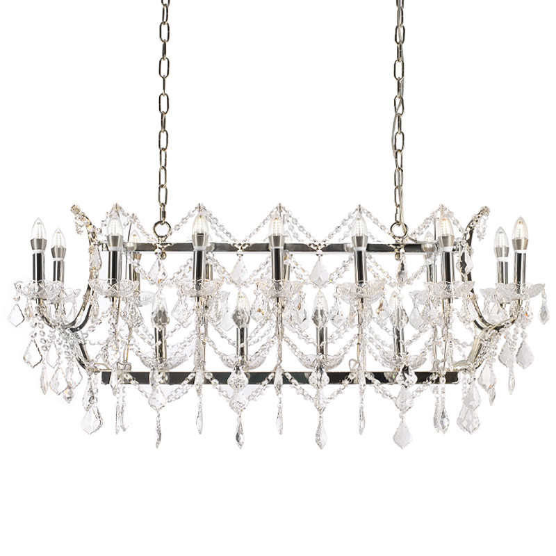 Люстра 19TH C. ROCOCO IRON & CLEAR CRYSTAL Rectangular