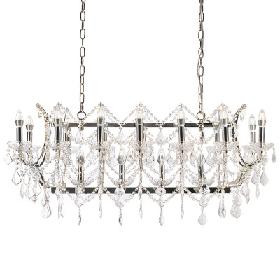 Люстра 19TH C. ROCOCO IRON & CLEAR CRYSTAL Rectangular