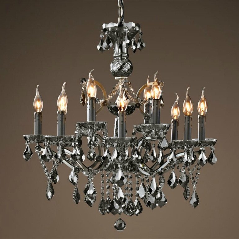 Люстра 19TH C. ROCOCO IRON & Smok  CRYSTAL 12