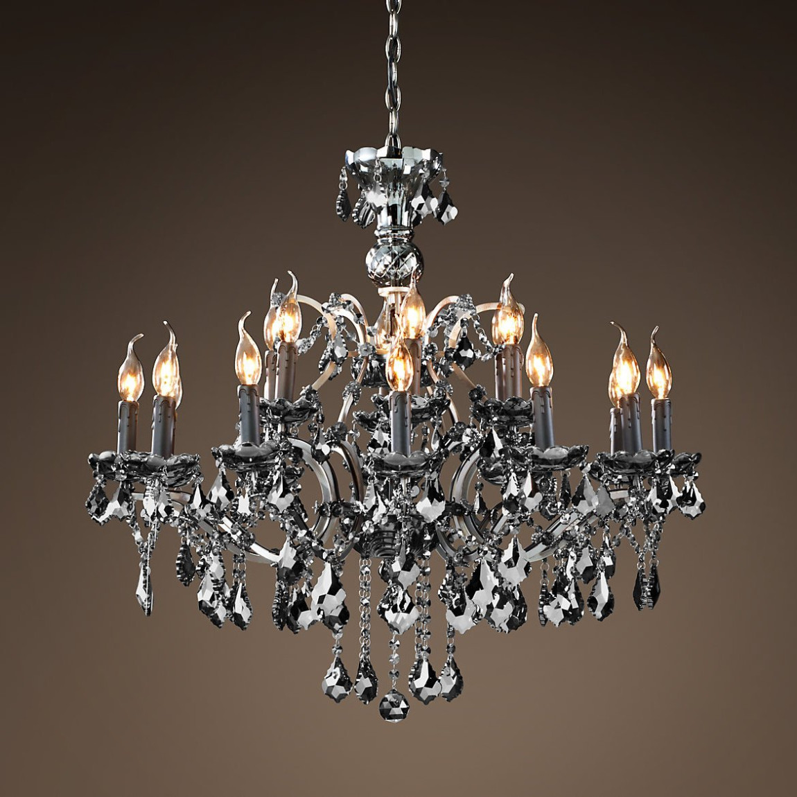 Люстра 19TH C. ROCOCO IRON & Smok  CRYSTAL 18