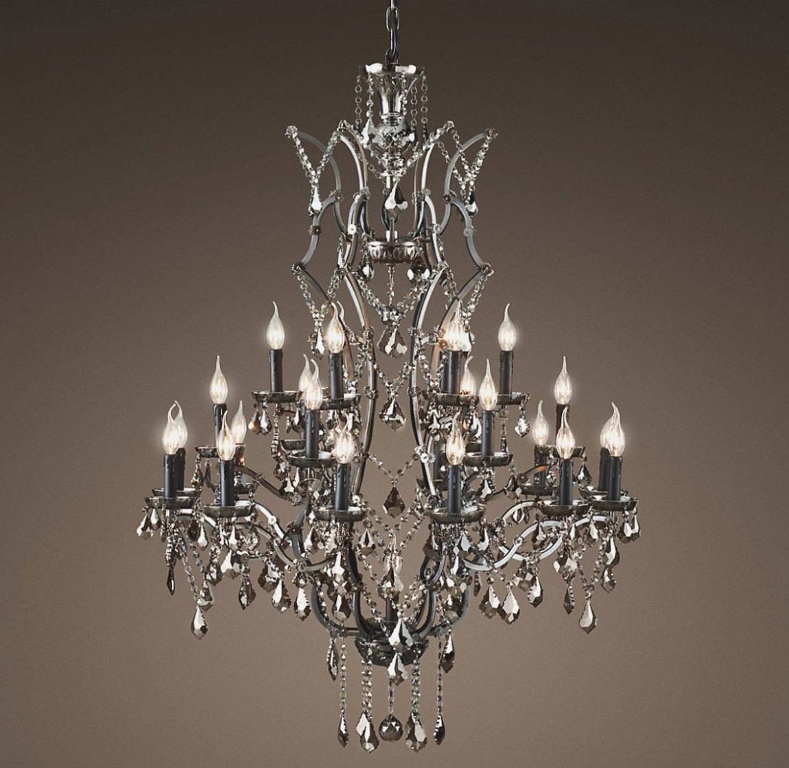 Люстра 19TH C. ROCOCO IRON & Smok  CRYSTAL 25