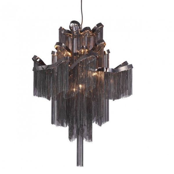 Люстра Ava Chain Atlantis Chandelier Черный Жемчуг