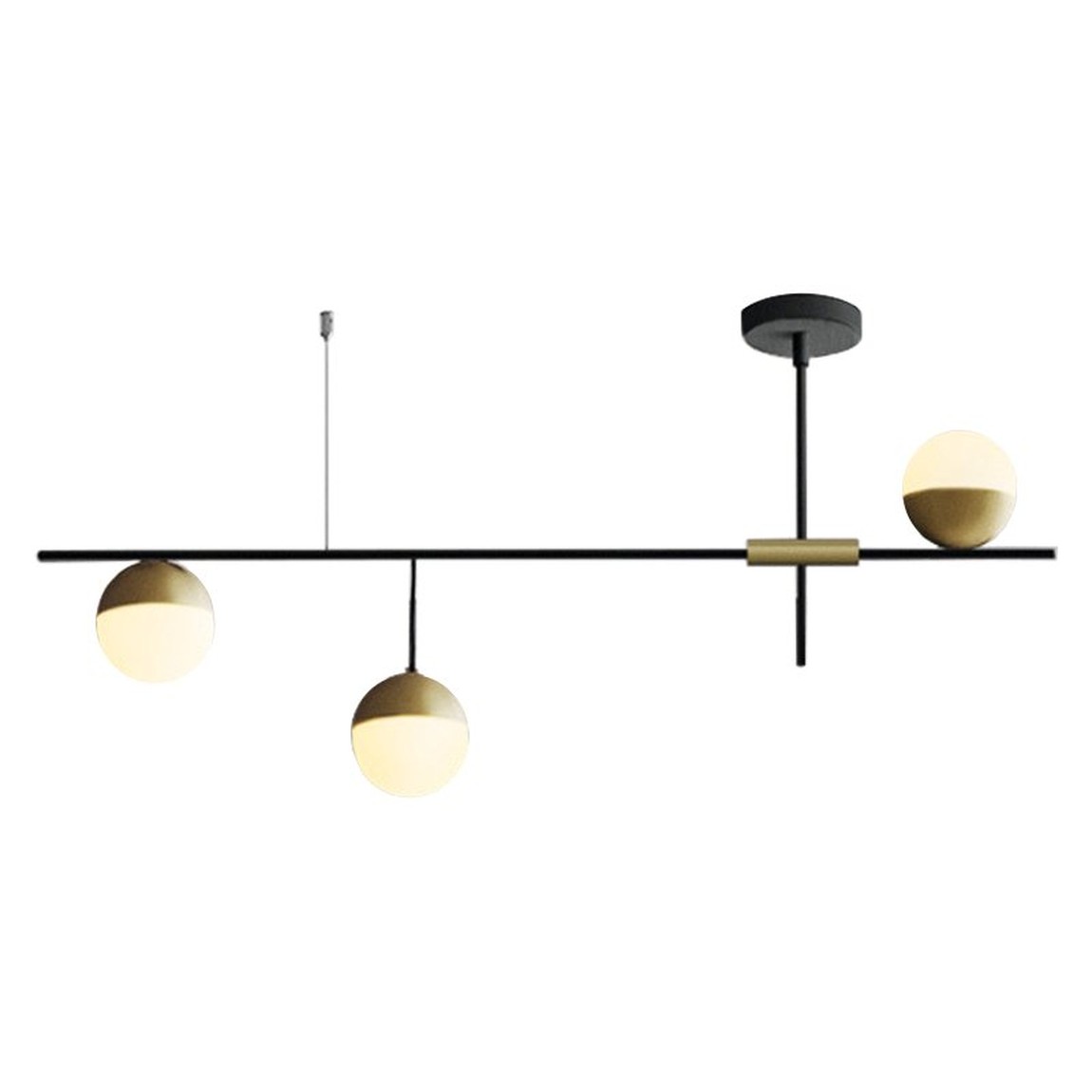 Люстра Balls white & brass 3