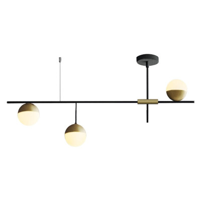 Люстра Balls white & brass 3