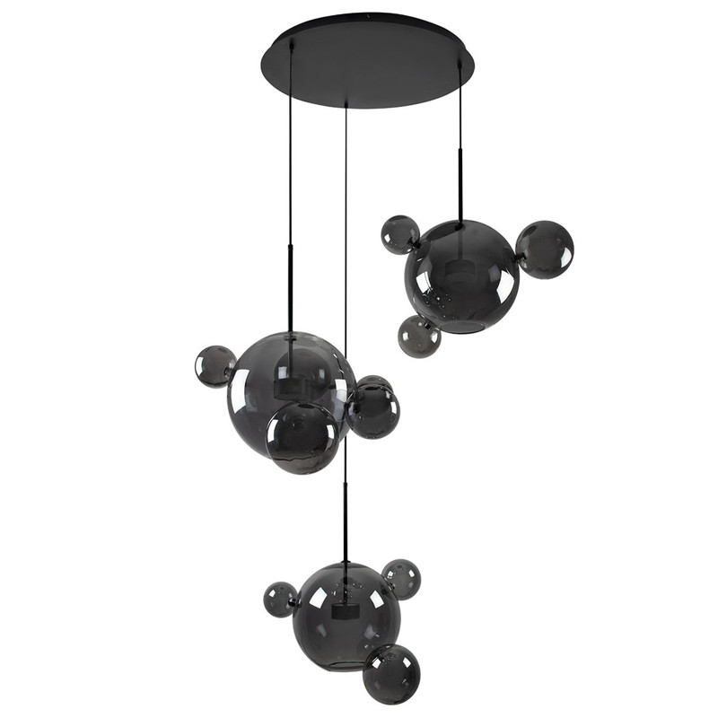 Люстра Bolle Circular Chandelier 14 BUBBLE Giopato & Coombes smoky