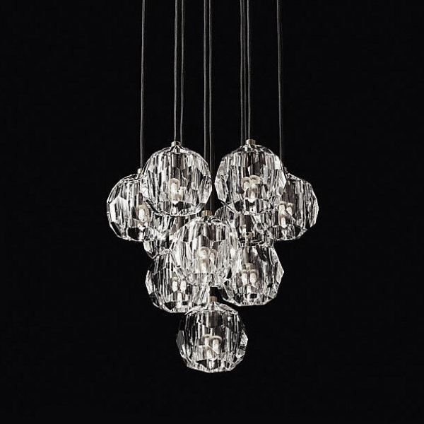 Люстра Boule De Cristal Round Cluster Chandelier 10 Chrome