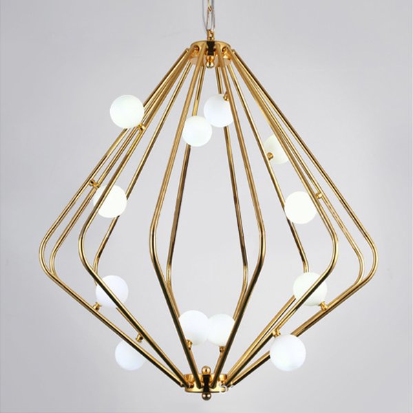 Люстра Cage with white balls Chandelier