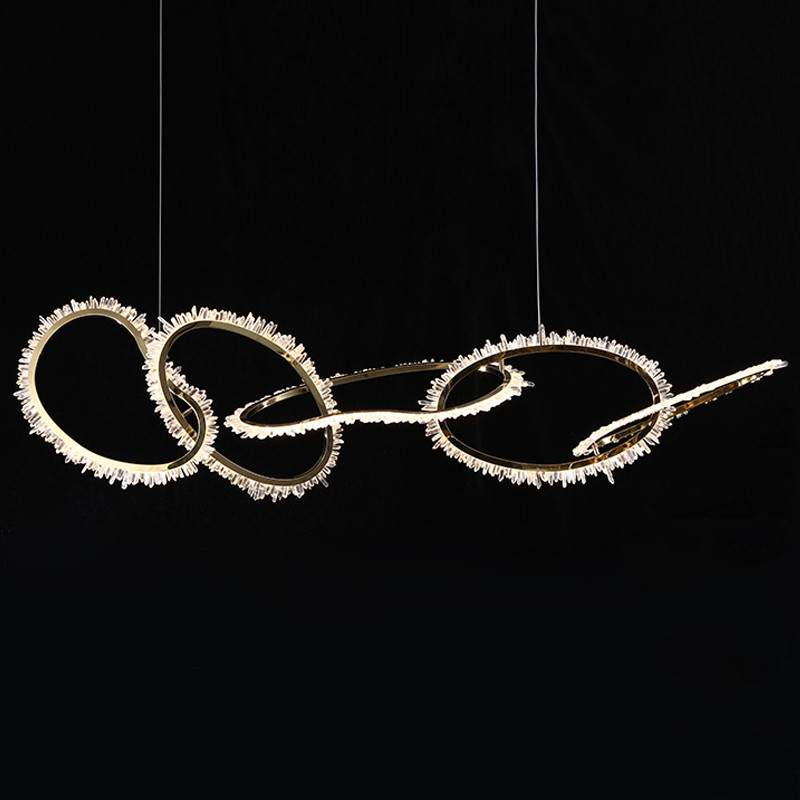 Люстра Chain Quartz Rings Crystal Chandelier