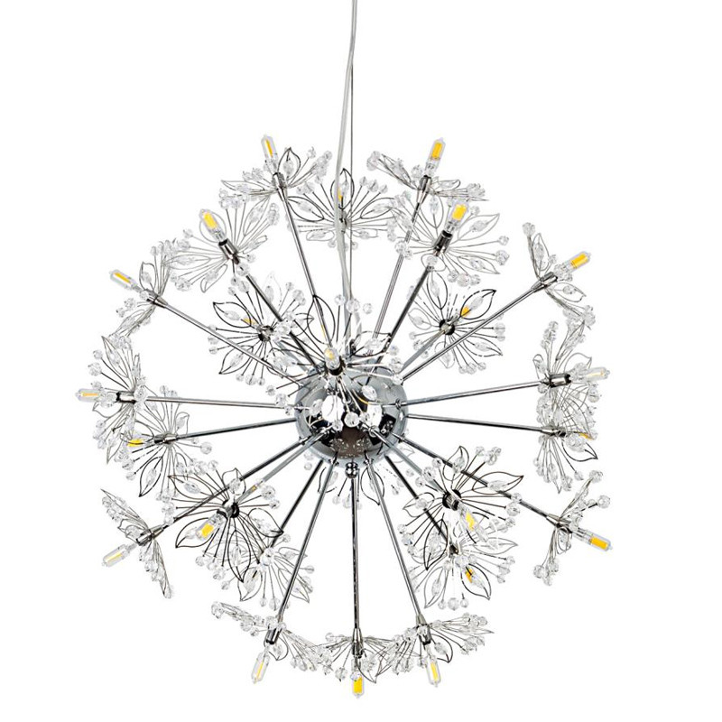 Люстра Chamomile Silver с Хрустальным Плафоном