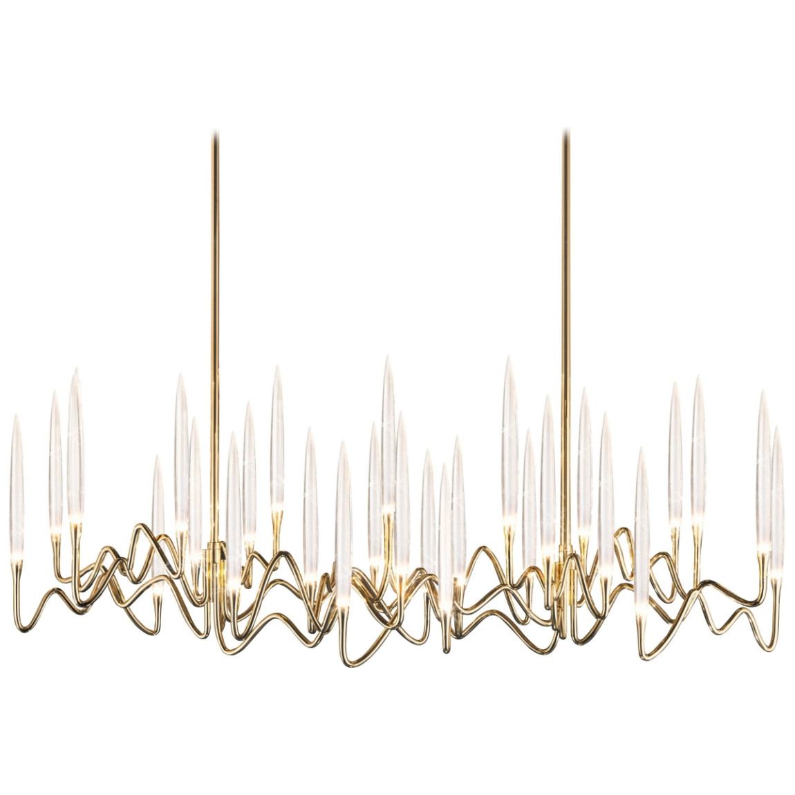 Люстра Chandelier Brass and Crystals