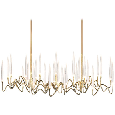 Люстра Chandelier Brass and Crystals