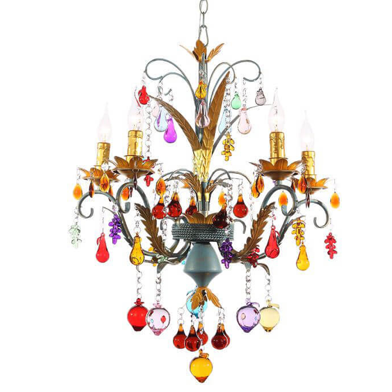 Люстра Colored Glass Pendant Chandelier 55