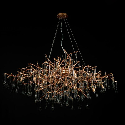 Люстра Crystal Drops Gold 125 см