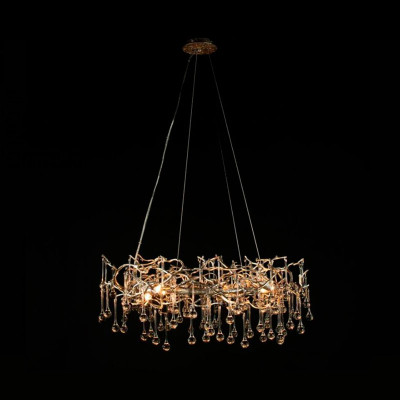 Люстра Crystal Drops Silver диаметр 80