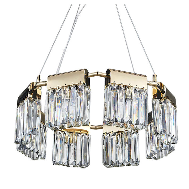 Люстра Crystal Pendants gold 8