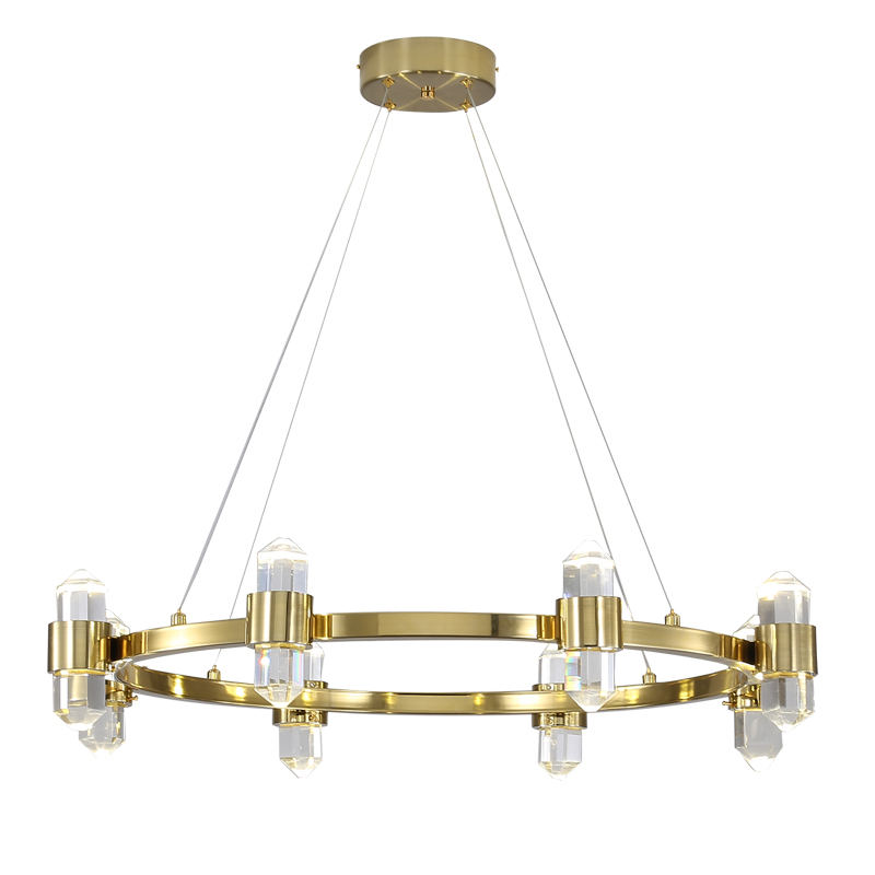 Люстра Crystal Ring Chandelier Brass