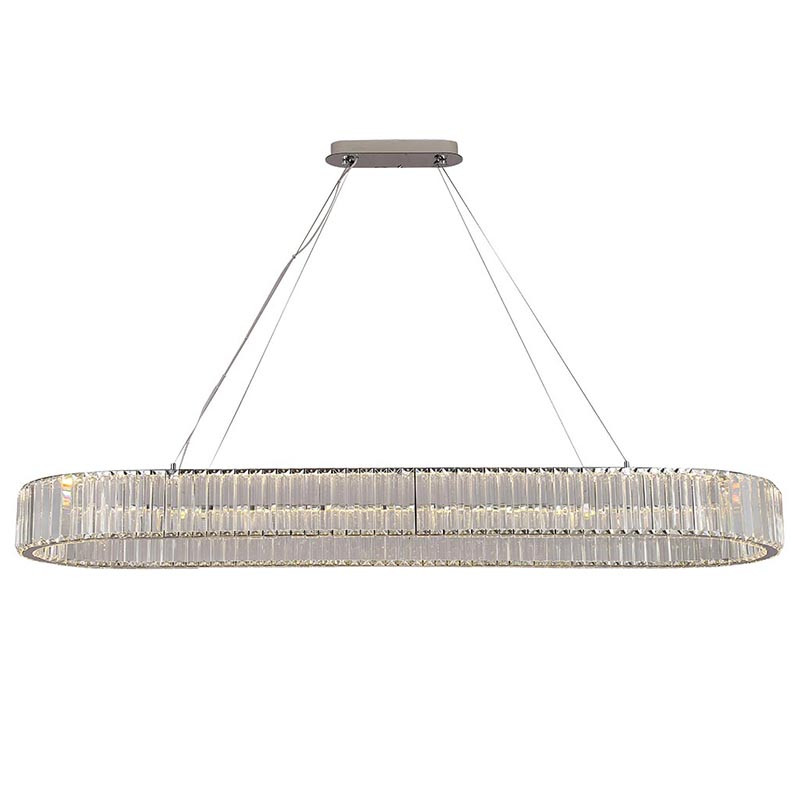 Люстра Crystal Shine Linda Oval Chrome Chandelier