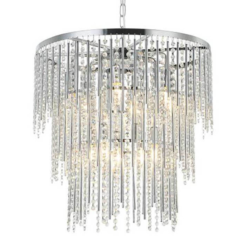 Люстра Crystal Wind Chimes Chrome Chandelier