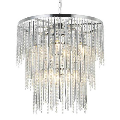 Люстра Crystal Wind Chimes Chrome Chandelier