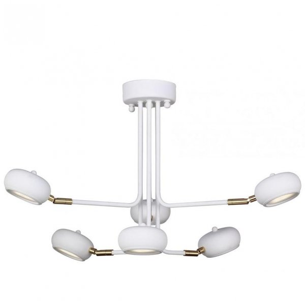 Люстра Curved Stix Chandelier 6 White