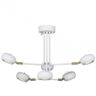Люстра Curved Stix Chandelier 6 White