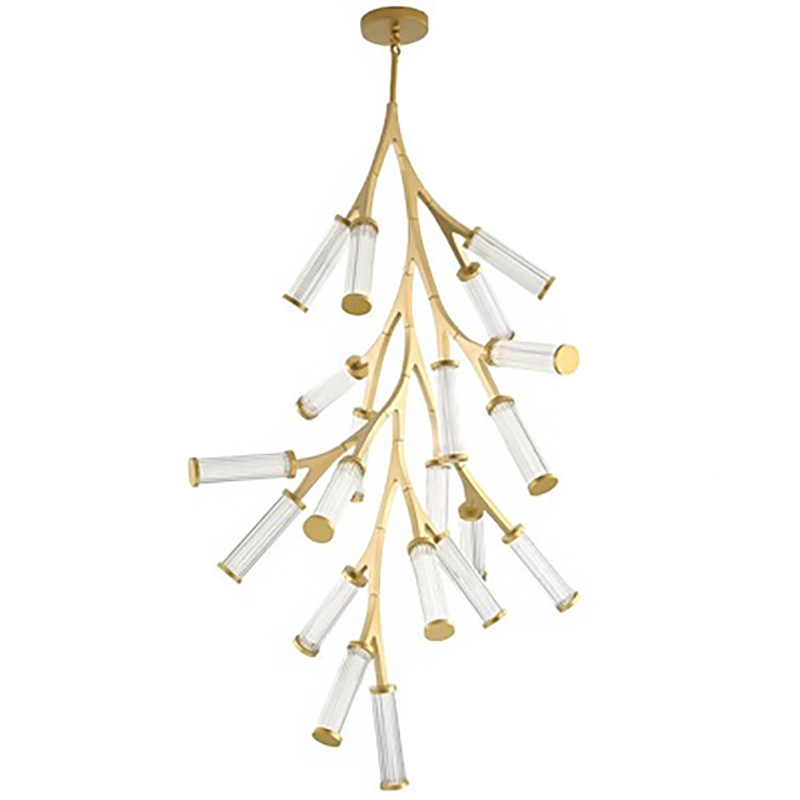 Люстра Cylinder Branches Chandelier Gold Vertical 20