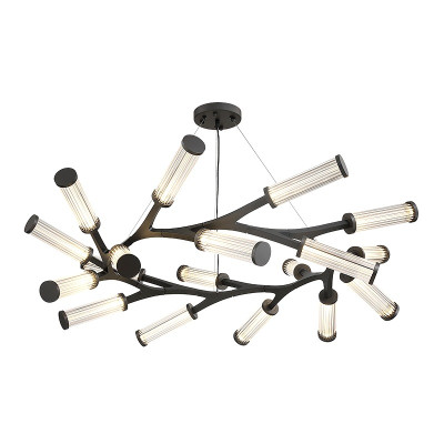 Люстра Cylinder Branches Chandelier Ring Black