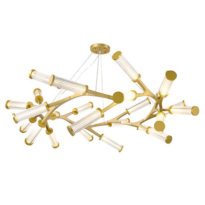 Люстра Cylinder Branches Chandelier Ring Gold