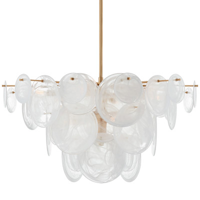 Люстра Disk Textured Glass Chandelier