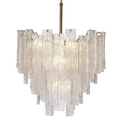 Люстра Dorit Textured Glass Rectangular Chandelier