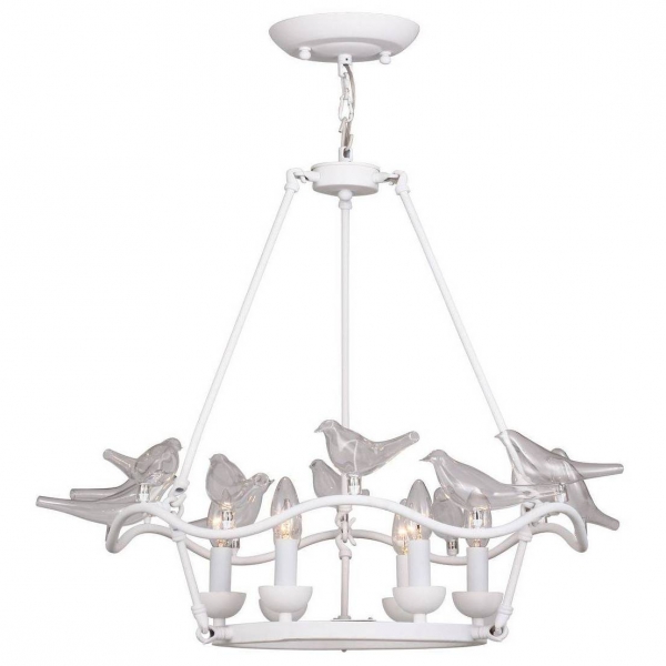 Люстра Dove Chandelier Glass Bird 6 White
