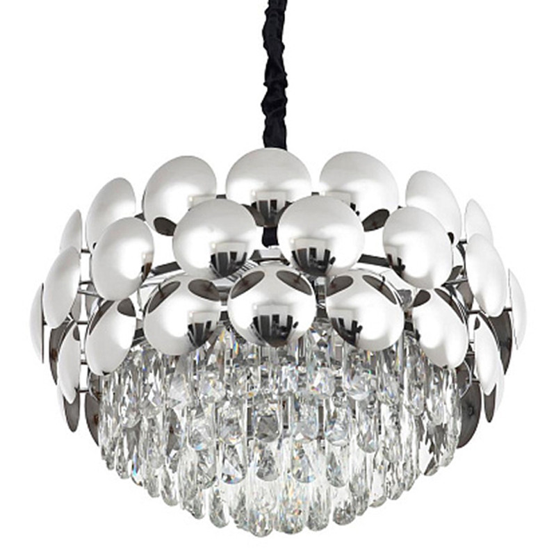 Люстра Egeskov Chrome с Хрустальным Плафоном