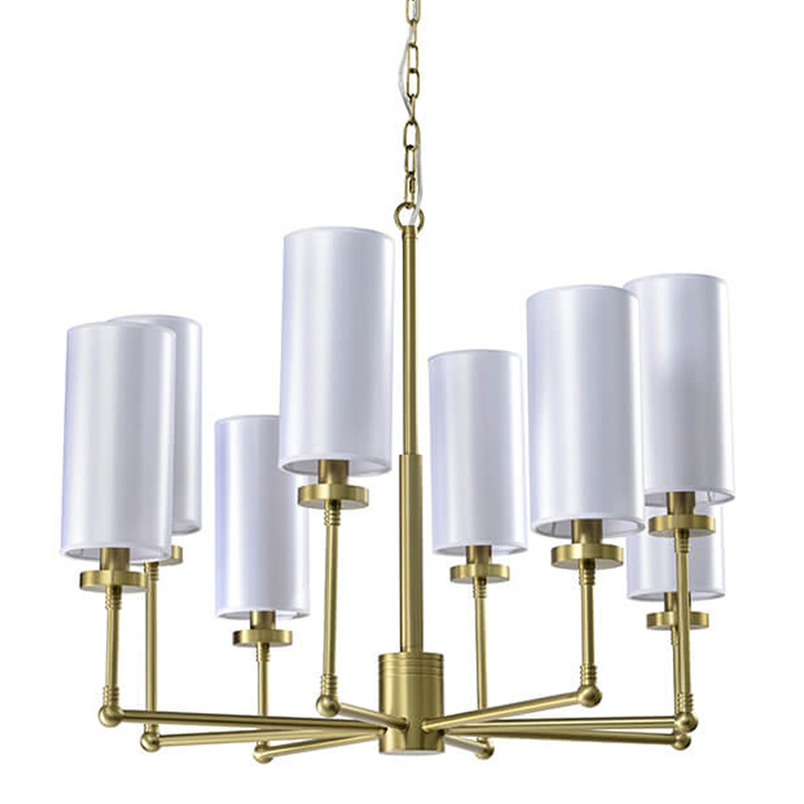 Люстра Fabric Lampshade Brass 8