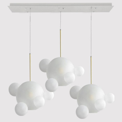 Люстра GIOPATO & COOMBES BOLLE BLS LAMP white glass rectangle