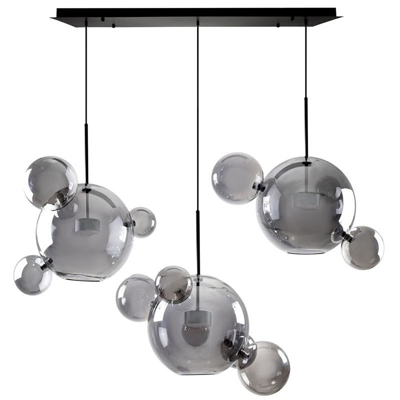 Люстра Giopato & Coombes Linear Chandelier Bubble smoky