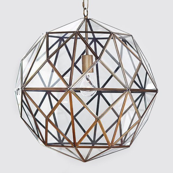 Люстра Glass & Metal Cage Pendant