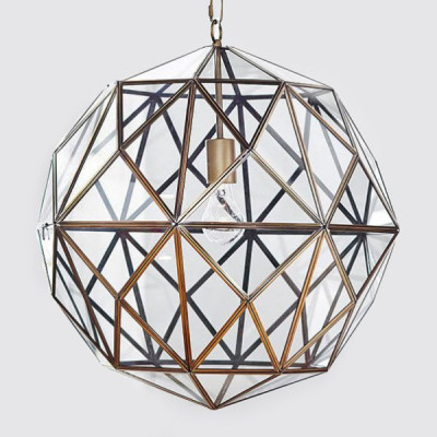 Люстра Glass & Metal Cage Pendant