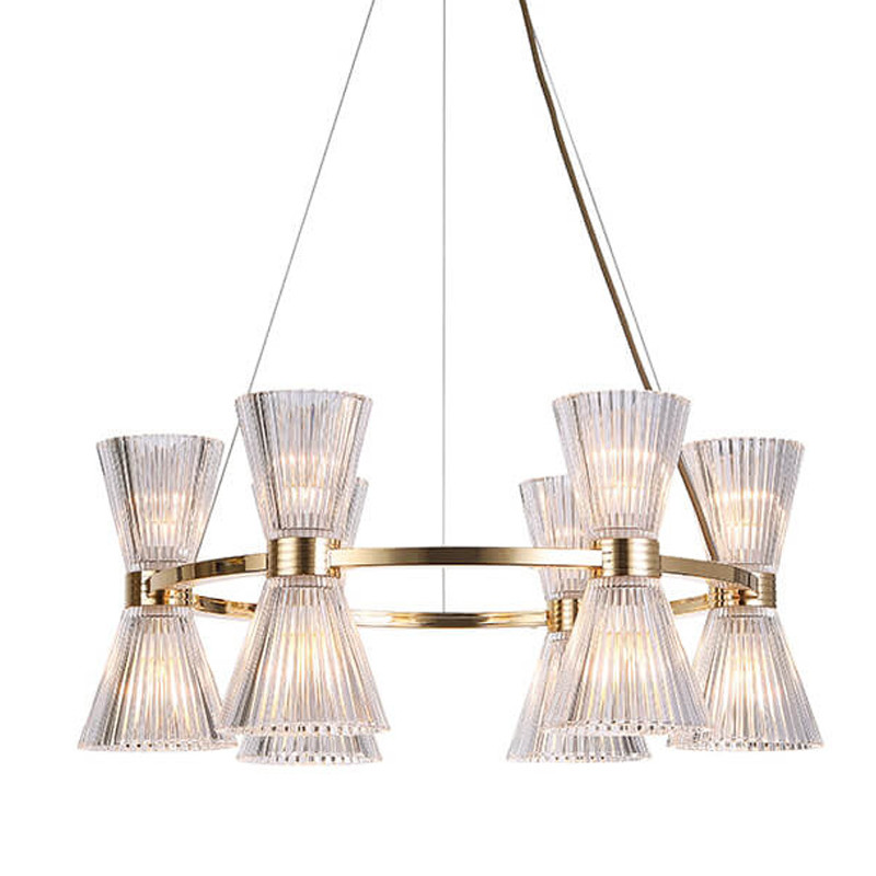 Люстра Glass Horn Light gold 65