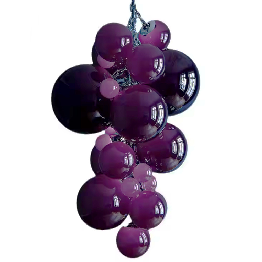 Люстра Grape Balls Сливовый цвет стекла