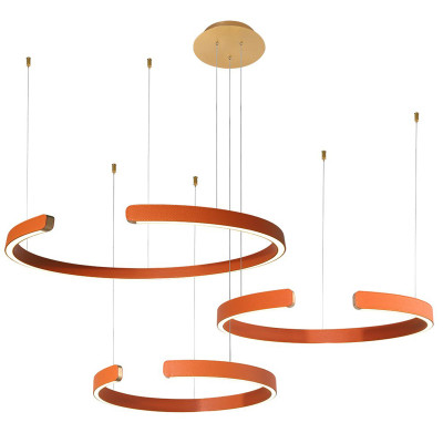 Люстра Half Ring 3 orange leather
